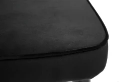 New Miliboo Taburete de cocina de diseño de terciopelo negro y metal 69 cm BELLEROSE