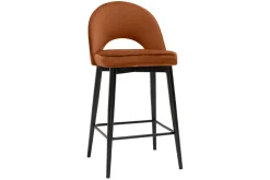 Store Miliboo Taburete de cocina de diseño de terciopelo terracota y metal 69 cm BELLEROSE