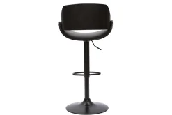 New Miliboo Taburete de cocina de diseño regulable madera y metal negro CLASH