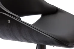 New Miliboo Taburete de cocina de diseño regulable madera y metal negro CLASH