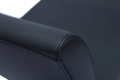 Sale Miliboo Taburete de cocina de diseño regulable negro y acero inoxidable cepillado SHEINA