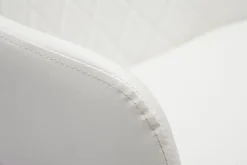 Hot Miliboo Taburete de cocina de madera clara y blanco 65 cm LUCIEN