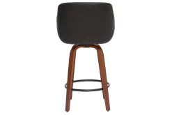 Cheap Miliboo Taburete de cocina de madera oscura y negro 65 cm LUCIEN