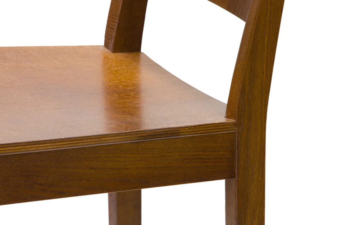 Discount Miliboo Taburete de cocina de madera oscura nogal 65 cm MELVIL