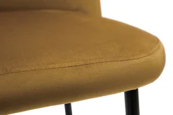 Discount Miliboo Taburete de cocina de terciopelo bronce con patas de metal negro 78 cm MONTI