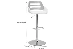 Best Sale Miliboo Taburete de cocina regulable de diseño blanco y roble PERNIK