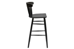 Store Miliboo Taburete de cocina vintage con varillas negras mate 65 cm de altura DARIA