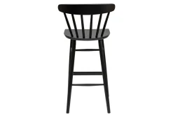 Store Miliboo Taburete de cocina vintage con varillas negras mate 65 cm de altura DARIA