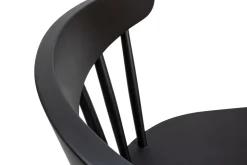 Store Miliboo Taburete de cocina vintage con varillas negras mate 65 cm de altura DARIA