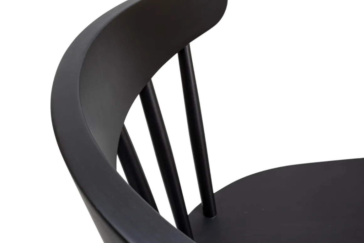Store Miliboo Taburete de cocina vintage con varillas negras mate 65 cm de altura DARIA