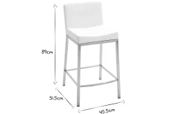 Best Sale Miliboo Taburete diseño 66cm blanco lote de 2 EPSILON