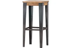 Sale Miliboo Taburete industrial acero y madera 75cm MADISON