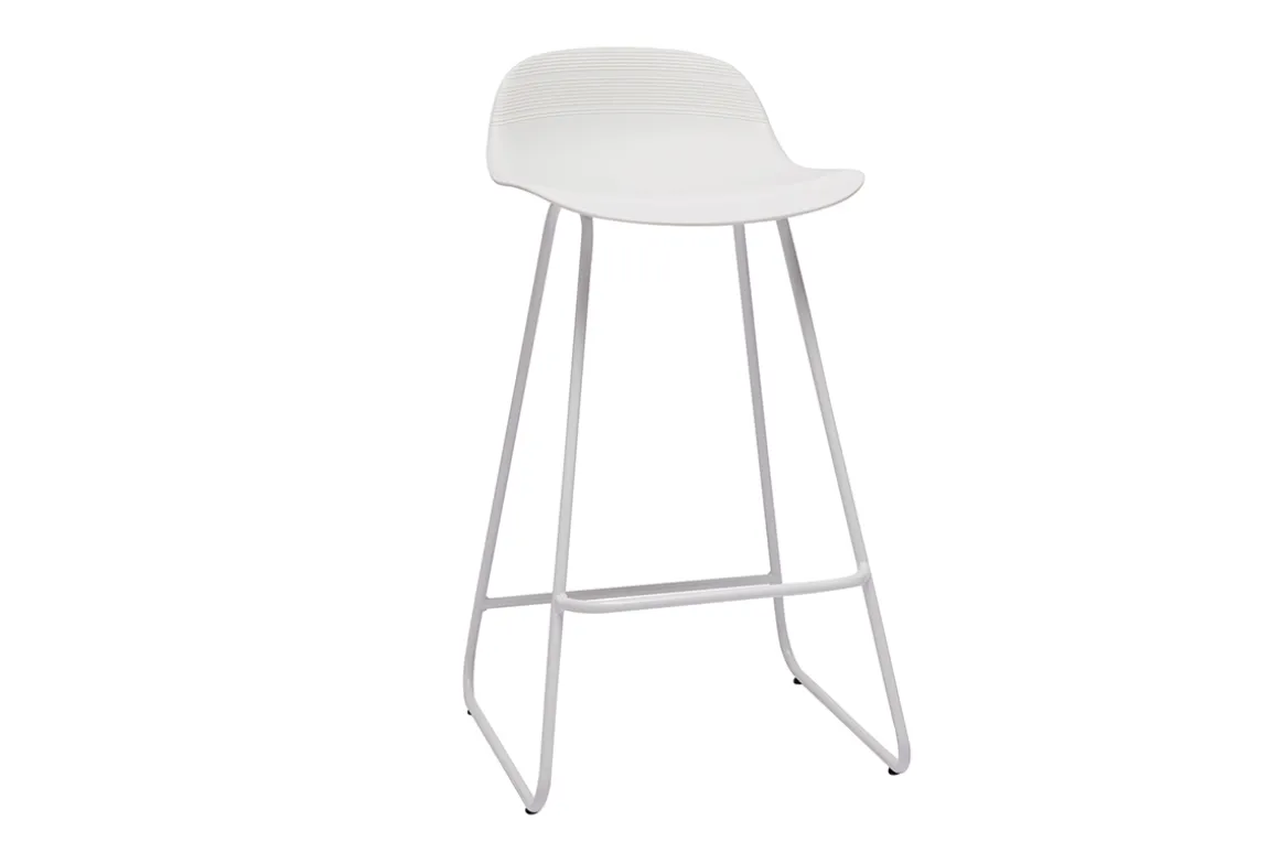 Best Sale Miliboo Taburetes de bar blancos A65 cm (lote de 2) ELLA