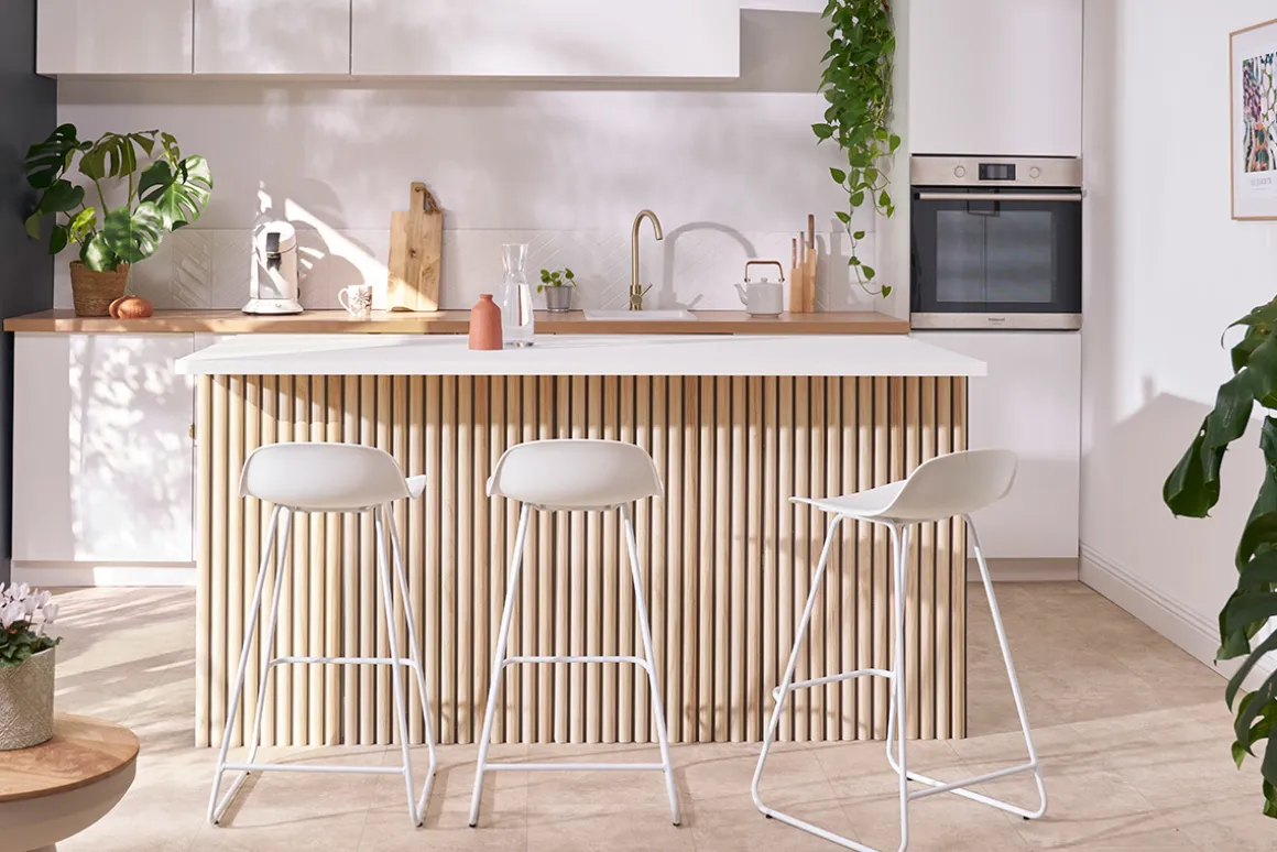 Best Sale Miliboo Taburetes de bar blancos A65 cm (lote de 2) ELLA