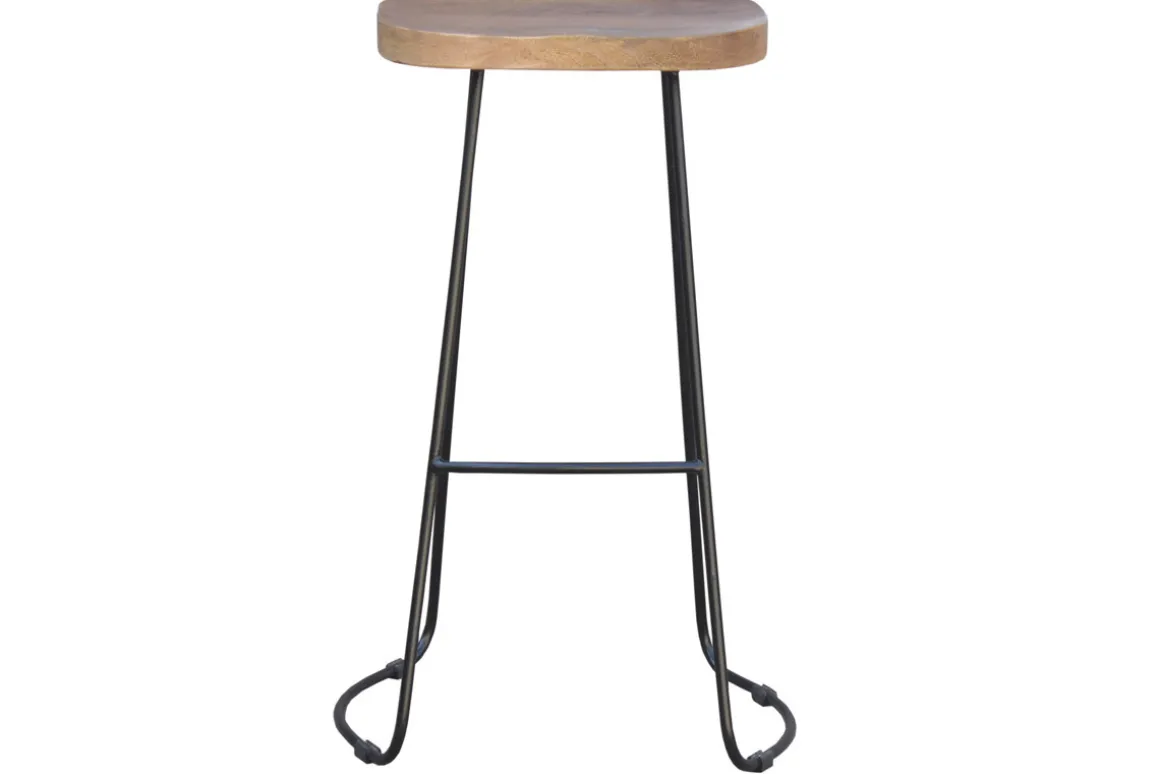 Store Miliboo Taburetes de bar mango y metal 75 cm (lote de 2) RUNKO