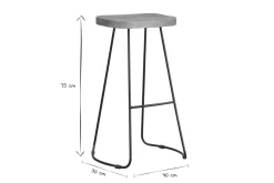Store Miliboo Taburetes de bar mango y metal 75 cm (lote de 2) RUNKO