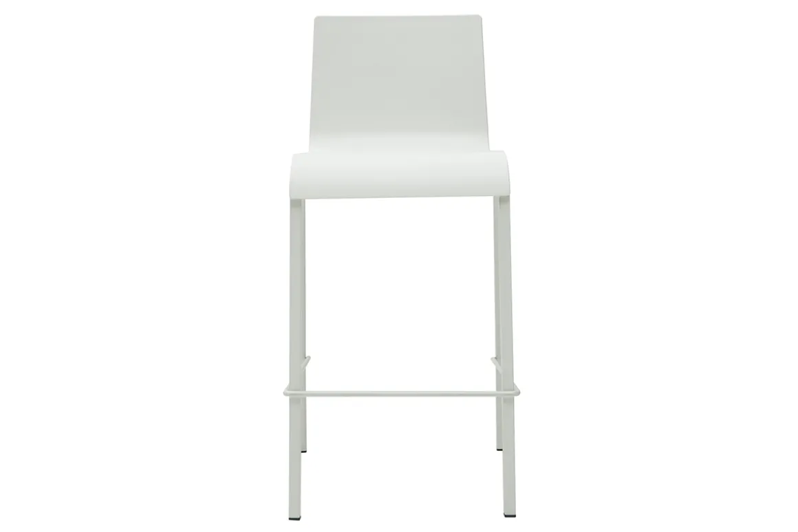 Best Miliboo Taburetes de bar modenros apilables blancos A65 cm (lote de 2) KUPA