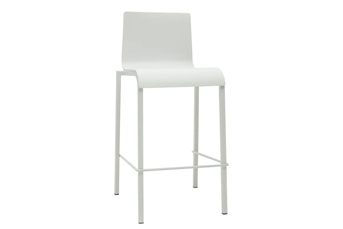 Best Miliboo Taburetes de bar modenros apilables blancos A65 cm (lote de 2) KUPA