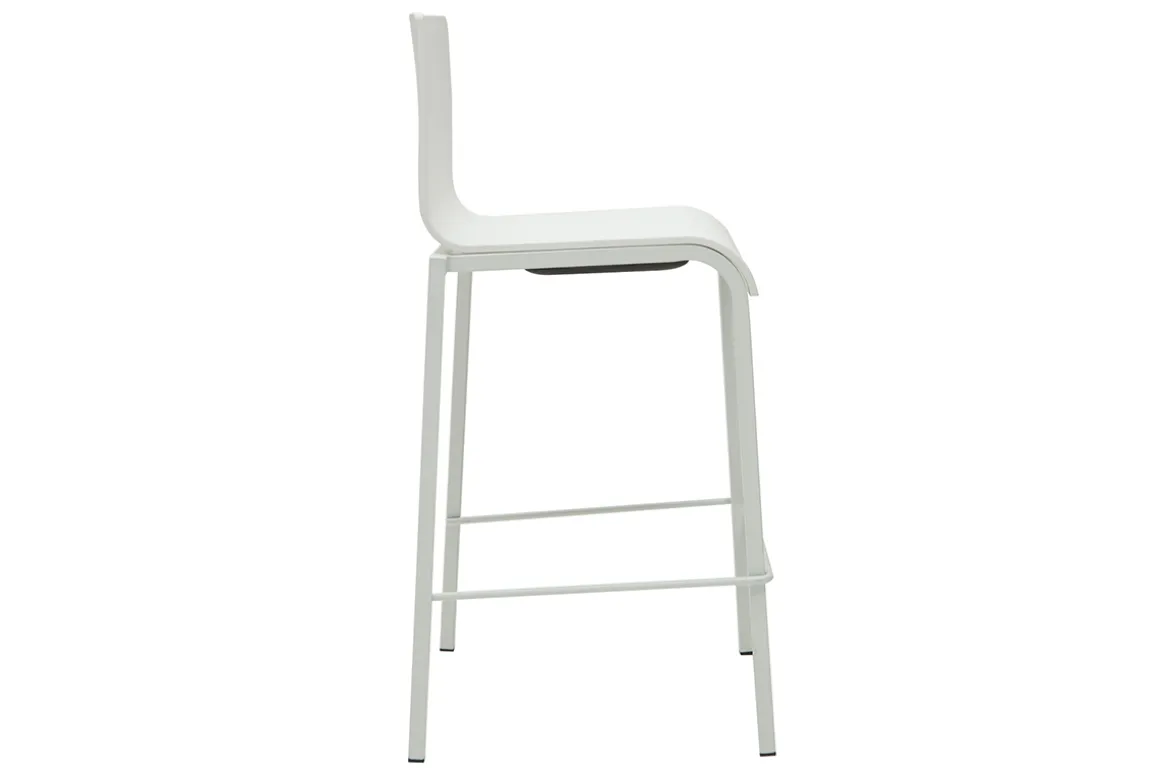 Best Miliboo Taburetes de bar modenros apilables blancos A65 cm (lote de 2) KUPA