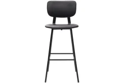 Flash Sale Miliboo Taburetes de bar moderno negro con patas metal 75 cm (lote de 2) LAB