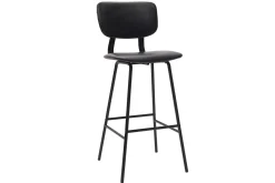 Flash Sale Miliboo Taburetes de bar moderno negro con patas metal 75 cm (lote de 2) LAB