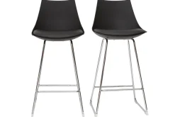 Discount Miliboo Taburetes de bar modernos negros 65 cm (lote de 2) JUNE