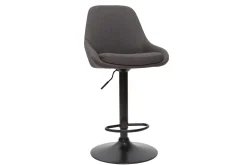 Outlet Miliboo Taburetes de bar modernos regulables gris oscuro (lote de 2) HOLO