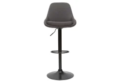 Outlet Miliboo Taburetes de bar modernos regulables gris oscuro (lote de 2) HOLO