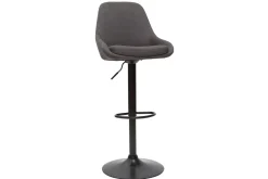 Outlet Miliboo Taburetes de bar modernos regulables gris oscuro (lote de 2) HOLO