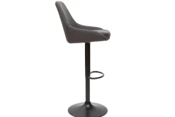 Outlet Miliboo Taburetes de bar modernos regulables gris oscuro (lote de 2) HOLO
