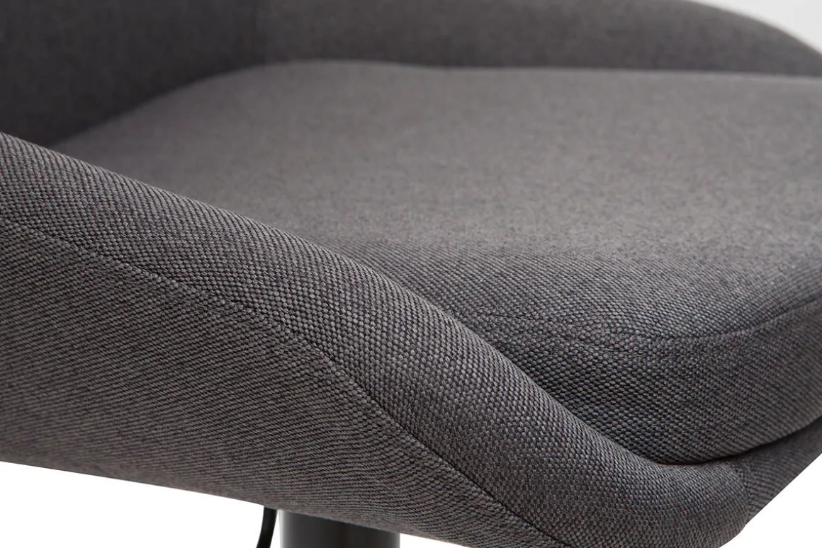 Outlet Miliboo Taburetes de bar modernos regulables gris oscuro (lote de 2) HOLO