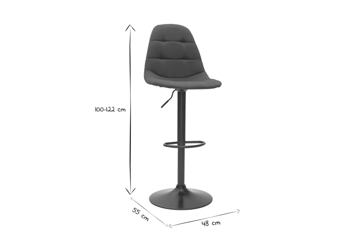 Sale Miliboo Taburetes de bar modernos regulables negro (lote de 2) COX