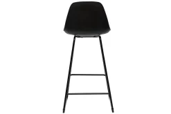 Sale Miliboo Taburetes de bar modernos negros patas metal 65 cm (lote de 2) FRANZ