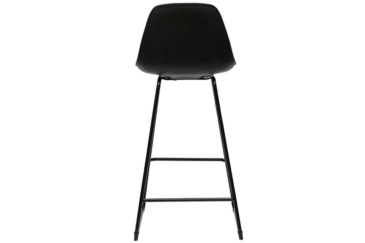 Sale Miliboo Taburetes de bar modernos negros patas metal 65 cm (lote de 2) FRANZ