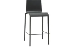 Fashion Miliboo Taburetes de bar modernos apilables negros A65 cm (lote de 2) KUPA