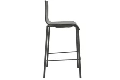 Fashion Miliboo Taburetes de bar modernos apilables negros A65 cm (lote de 2) KUPA