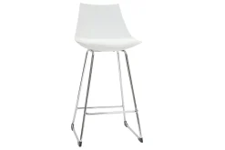 Outlet Miliboo Taburetes de bar modernos blancos 65 cm (lote de 2) JUNE