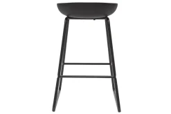 Cheap Miliboo Taburetes de bar modernos negros con patas en metal 65 cm (lote de 2) PEBBLE