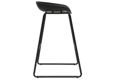 Hot Miliboo Taburetes de bar modernos negros con patas en metal (lote de 2) PEBBLE