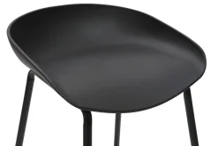 Hot Miliboo Taburetes de bar modernos negros con patas en metal (lote de 2) PEBBLE