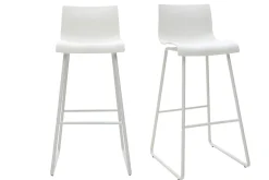 Sale Miliboo Taburetes de bar modernos blancos 76 cm (lote de 2) ONA