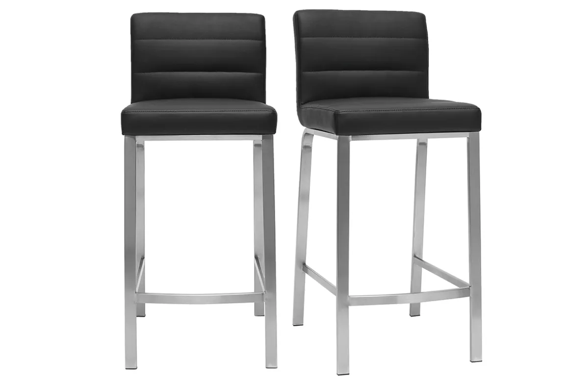 Cheap Miliboo Taburetes de bar modernos negros 66 cm TOMY