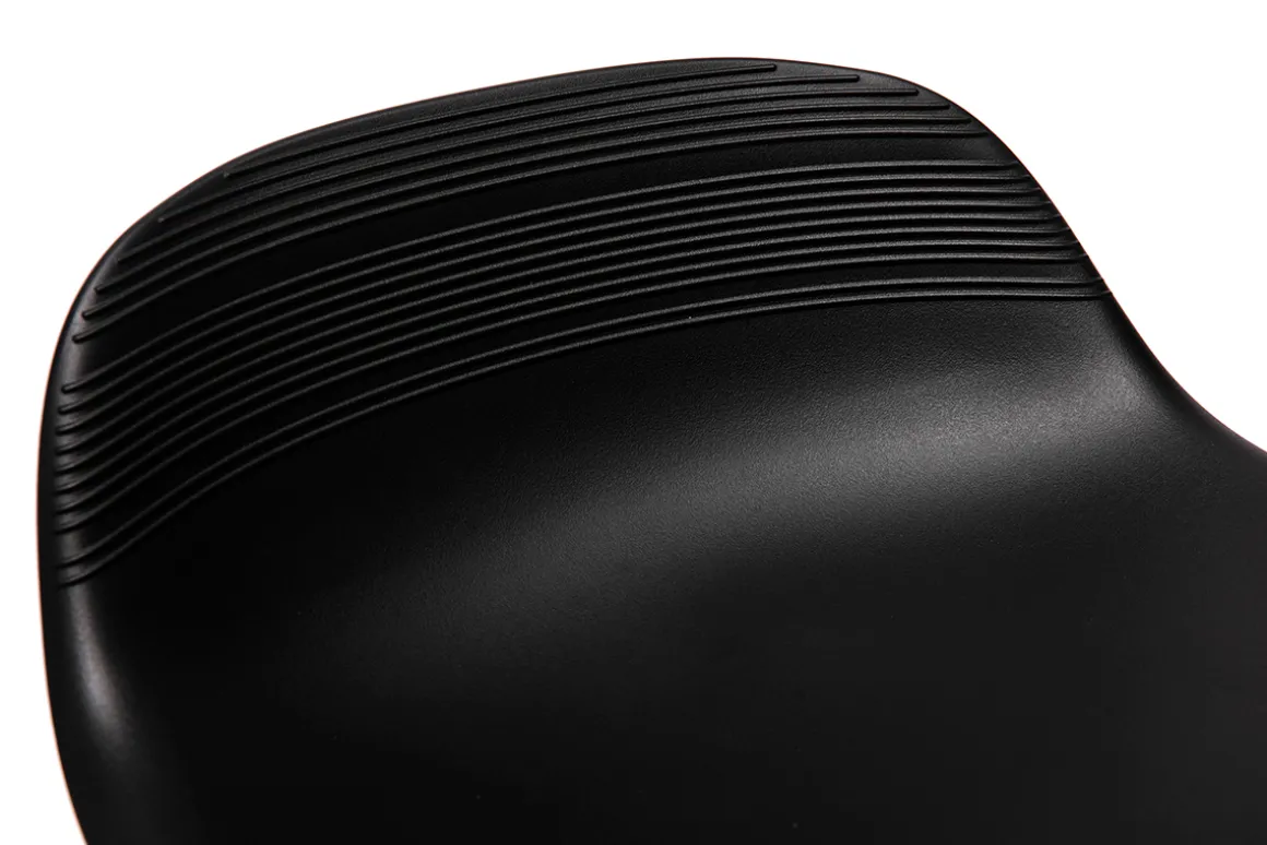 Hot Miliboo Taburetes de bar negro y pie negro A65 cm (lote de 2) ELLA