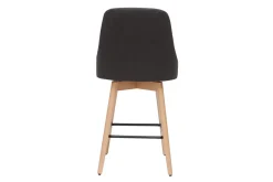 Shop Miliboo Taburetes de bar nórdicos giratorios gris oscuro A65 cm (lote de 2) HASTA