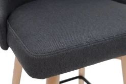 Shop Miliboo Taburetes de bar nórdicos giratorios gris oscuro A65 cm (lote de 2) HASTA