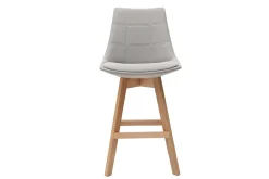 Flash Sale Miliboo Taburetes de bar nórdicos gris claro 65 cm (lote de 2) MATILDE