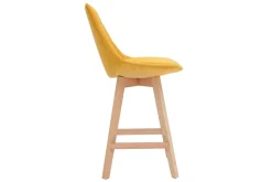 Best Sale Miliboo Taburetes de bar nórdicos tejido efecto amarillo mostaza 65 cm (lote de 2) MATILDE