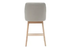 Flash Sale Miliboo Taburetes de bar nórdicos gris claro y madera A65 cm (lote de 2) BALTIK