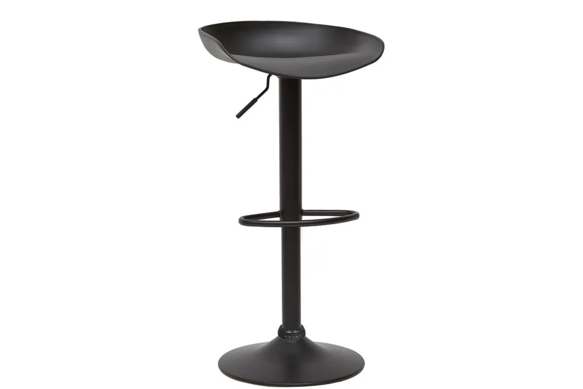 Hot Miliboo Taburetes de bar regulables modernos negros A65 cm (lote de 2) PEBBLE