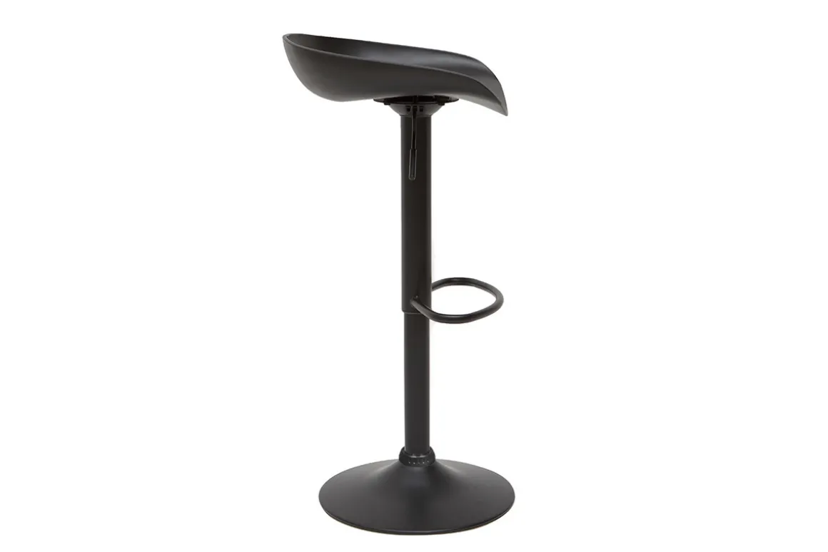 Hot Miliboo Taburetes de bar regulables modernos negros A65 cm (lote de 2) PEBBLE